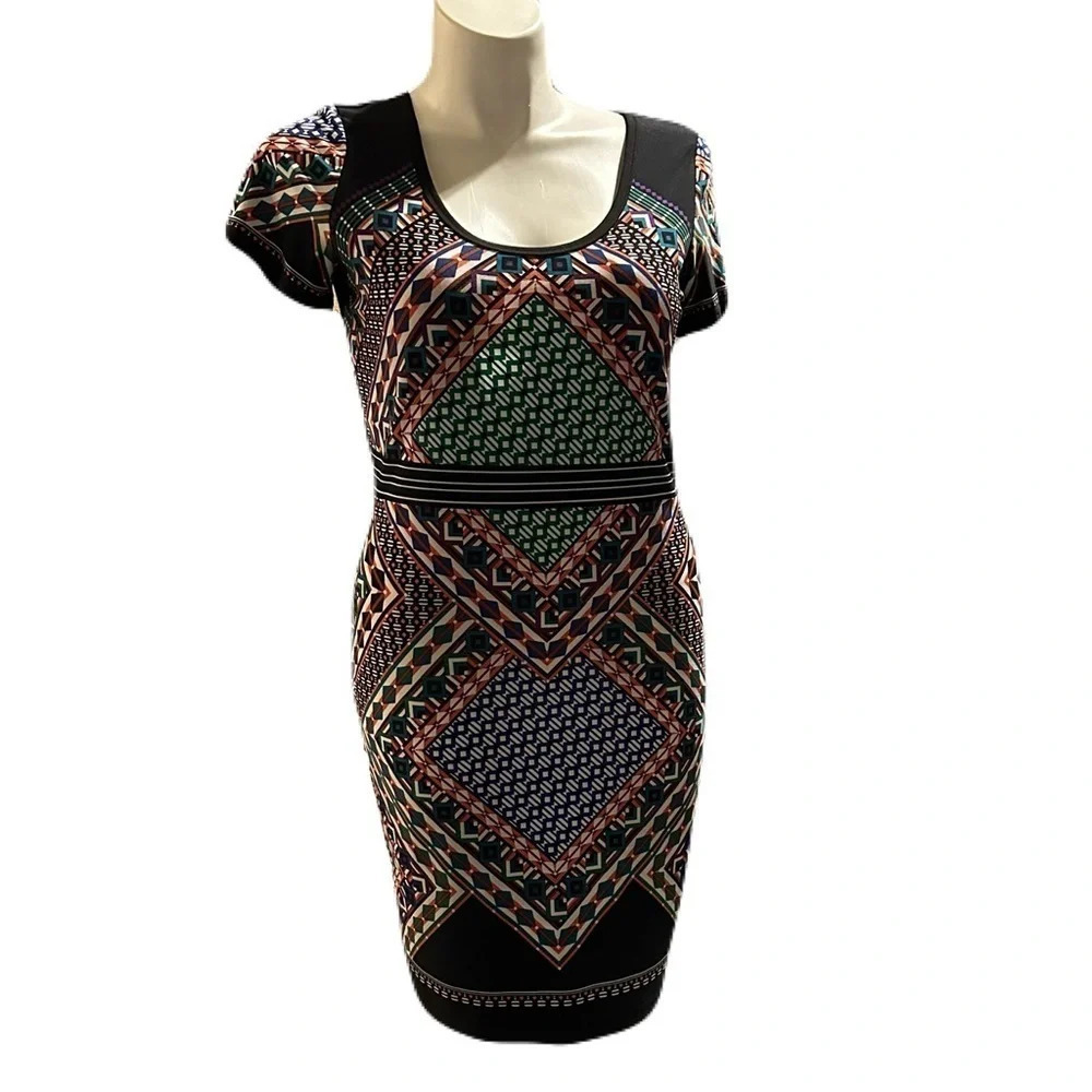 Calvin Klein Geometric Patterned Dress Size 12
